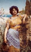 John William Godward Ionian Dancing Girl oil